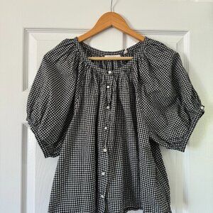 Doen June top/La Maddalena Gingham/sz medium